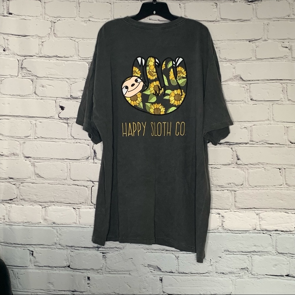 Happy Sloth Co. Gray Comfort Colors Shirt - 3XL
